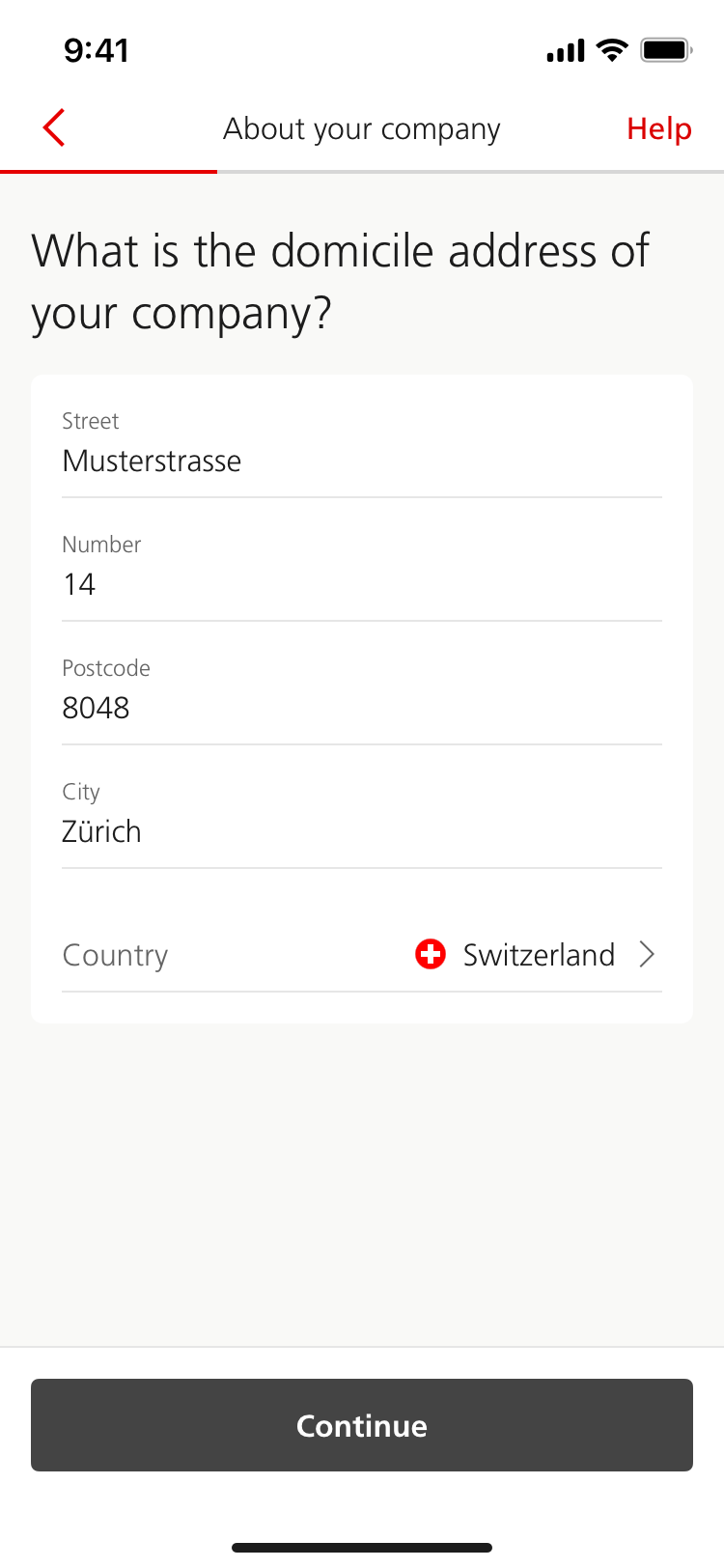 Address entry