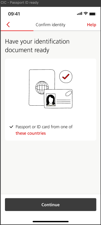 Front of identity document