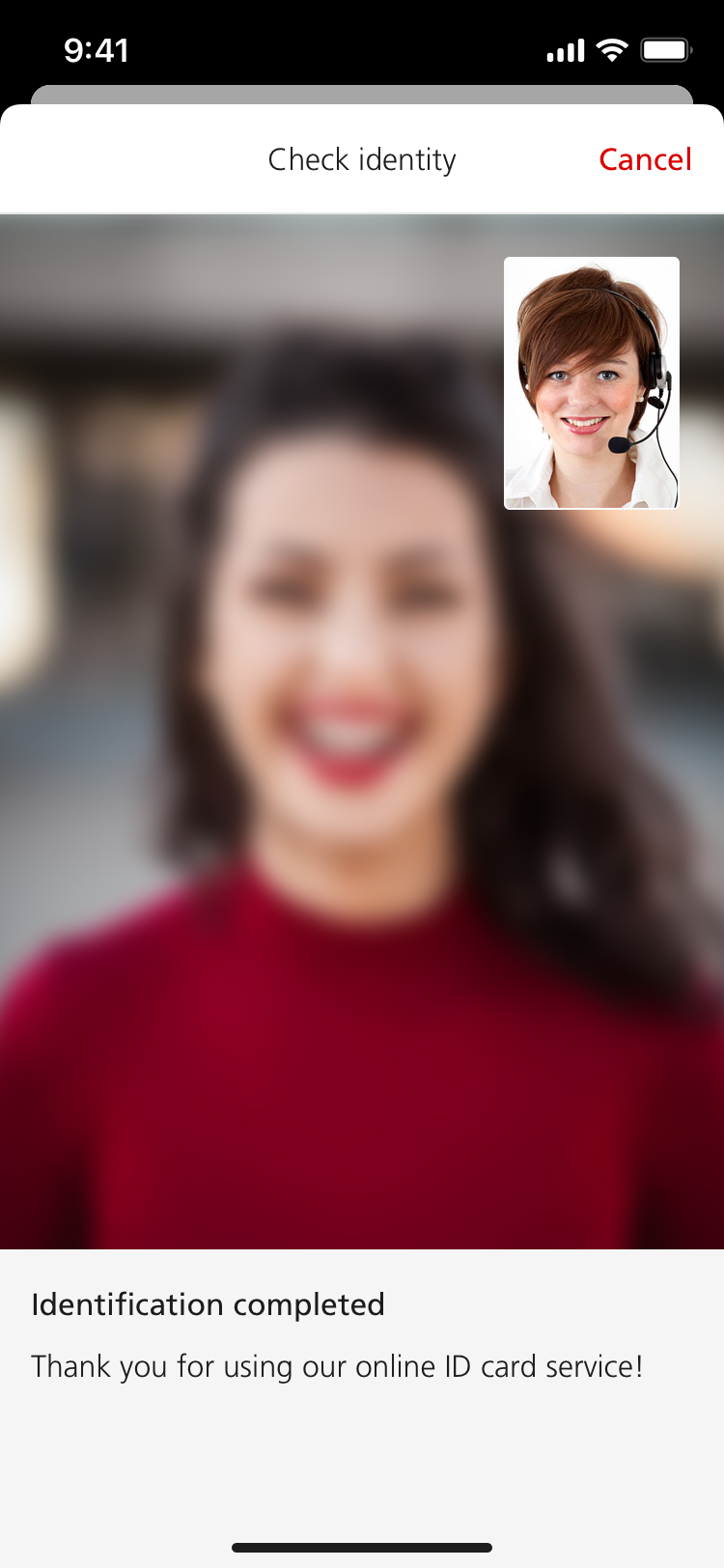 Video call complete